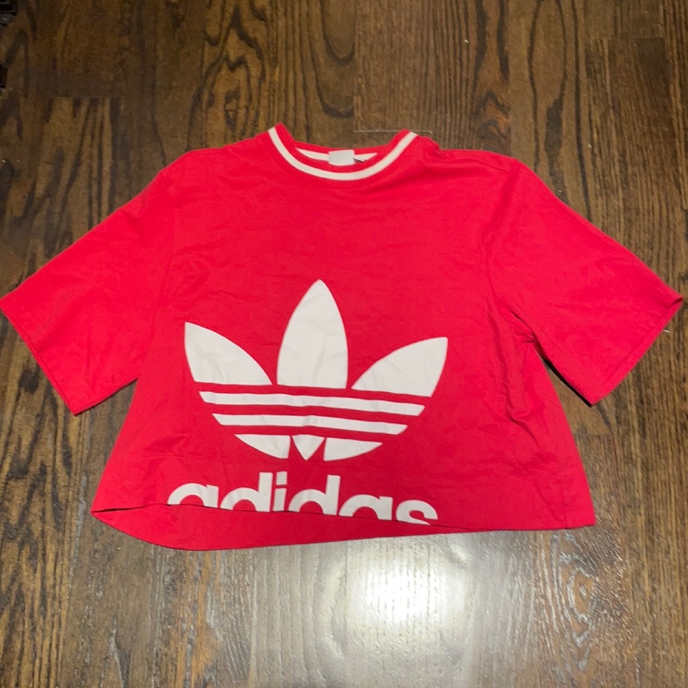 Adidas cropped T-shirt size L